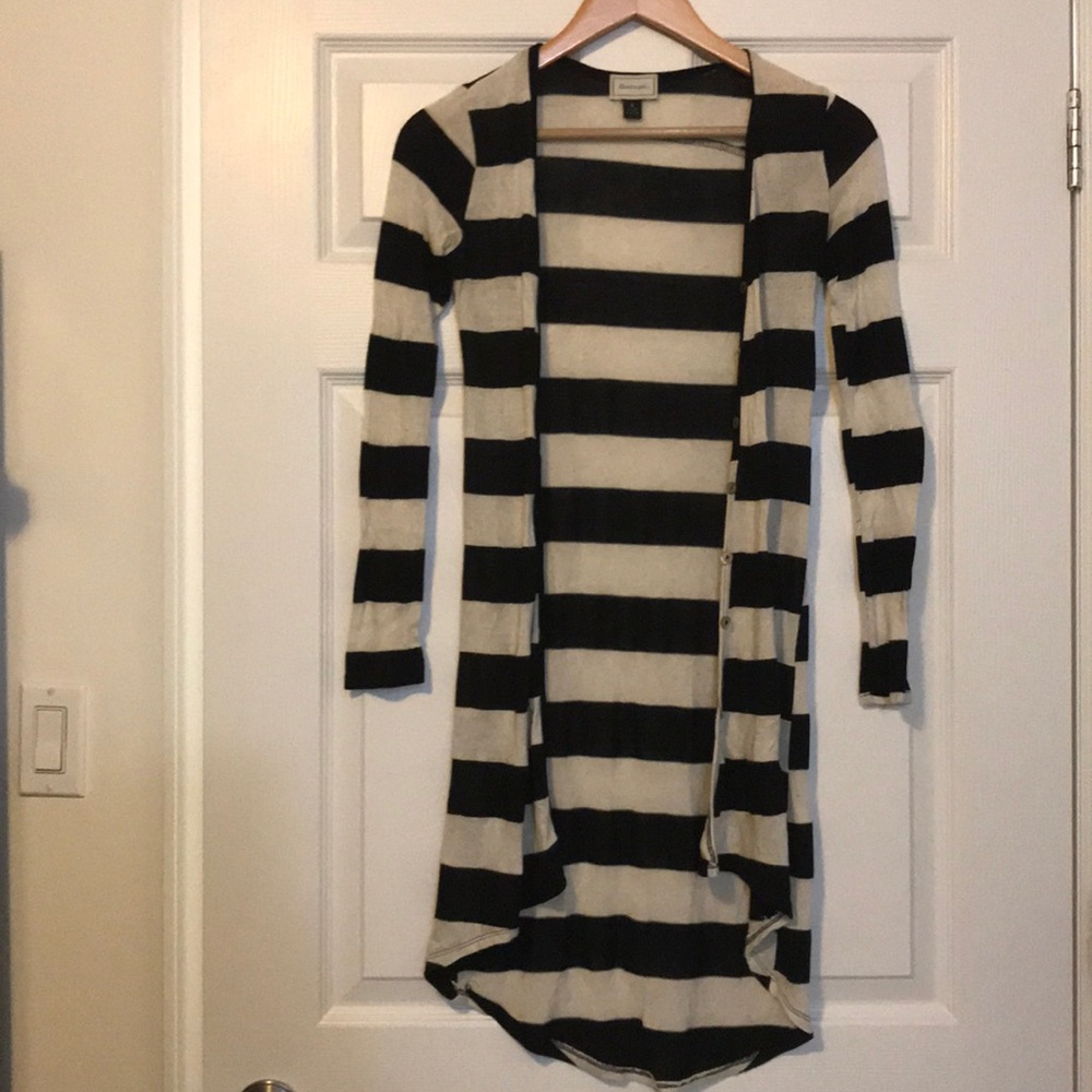 XS/S long striped cardigan